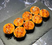 Запеченный острый с креветкой