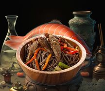 Гречневая лапша с курицей