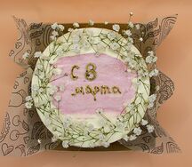 Бенто-торт С 8 Марта с цветами