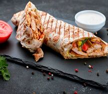 Шаурма куриная на углях