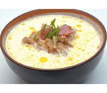 Сырный суп с беконом и курицей