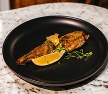 Рыба минтай и рис с овощами