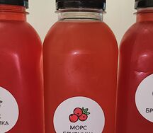 Морс из брусники собственного приготовления