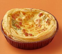 Киш с рыбой и брокколи