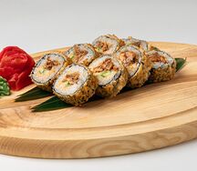 Горячий ролл Мидори сяке в темпуре