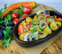 Оджахури с грибами