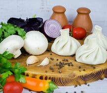 Хинкали с грибами
