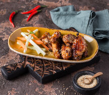 Куриные крылышки в медово-соевом соусе