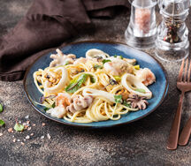 Спагетти с морепродуктами