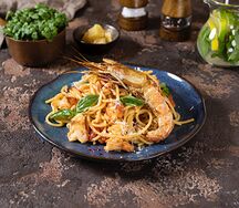 Спагетти с лангустином