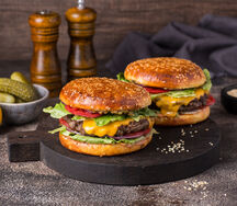 Бургер из мраморной говядины