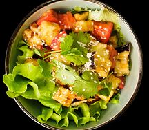 Салат с хрустящими баклажанами