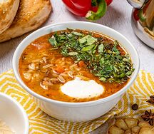 Суп рисовый с говядиной