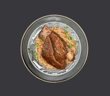 Орзо с говяжьим ребром
