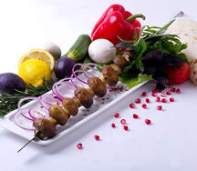 Грибы запеченные с курдюком на мангале