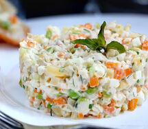 Оливье с куриным филе