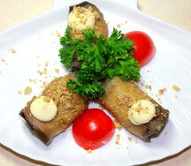 Баклажаны с фетой и орехами