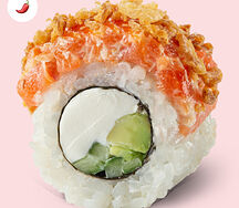 Ролл с тартаром из копчёного лосося