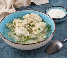 Пельмени Кролик с бульоном