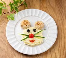 Картофельное пюре с куриными котлетками