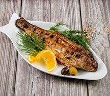 Сибас на мангале