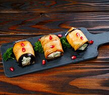 Рулетики из баклажан с сыром