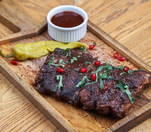 Свиные ребра в сладком ткемали