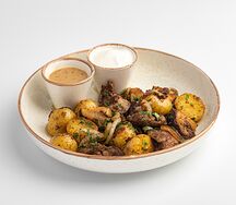 Жарёха с печенью и грибами