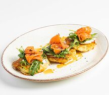 Драники с форелью