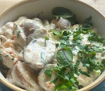 Жаркое Курица с шампиньонами