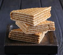 Вафли с карамелью