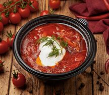 Борщ со сметаной