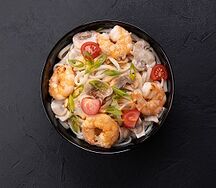 Wok с креветками