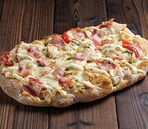 Римская пицца с беконом