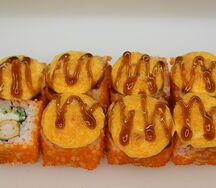 Запеченный ролл Киото с креветками