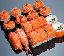 Сет лосось и креветка