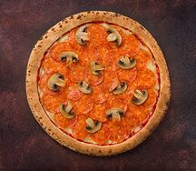 Пицца Пепперони с грибами