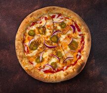 Пицца Цыпленок сладкий чили большая