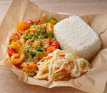 Рис с кисло-сладкими морепродуктами