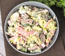 Салат из куриных сердечек