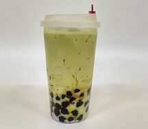 Молочный чай каштановый с карамельной тапиокой 