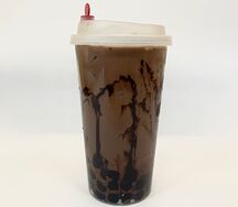 Молочный чай шоколад с карамельной тапиокой