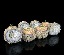 Тёплый ролл лосось в темпуре спайси