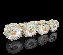 Тёплый ролл лосось в темпуре