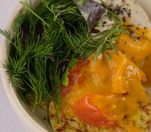 Драники с лососем