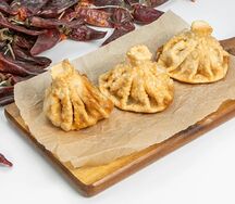 Хинкали с телятиной жареные