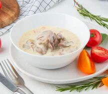 Печень куриная в сливочном соусе