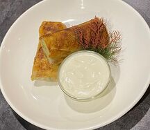 Блинчики с мясом и сметаной