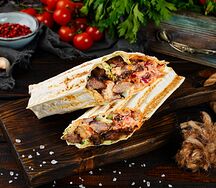 Шаурма с телятиной в обычном лаваше