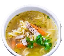 Куриный суп с домашней лапшой